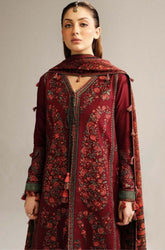 HUSSAIN REHAR - Winter 3PC Dhanak Embroidered Suit - SS0462